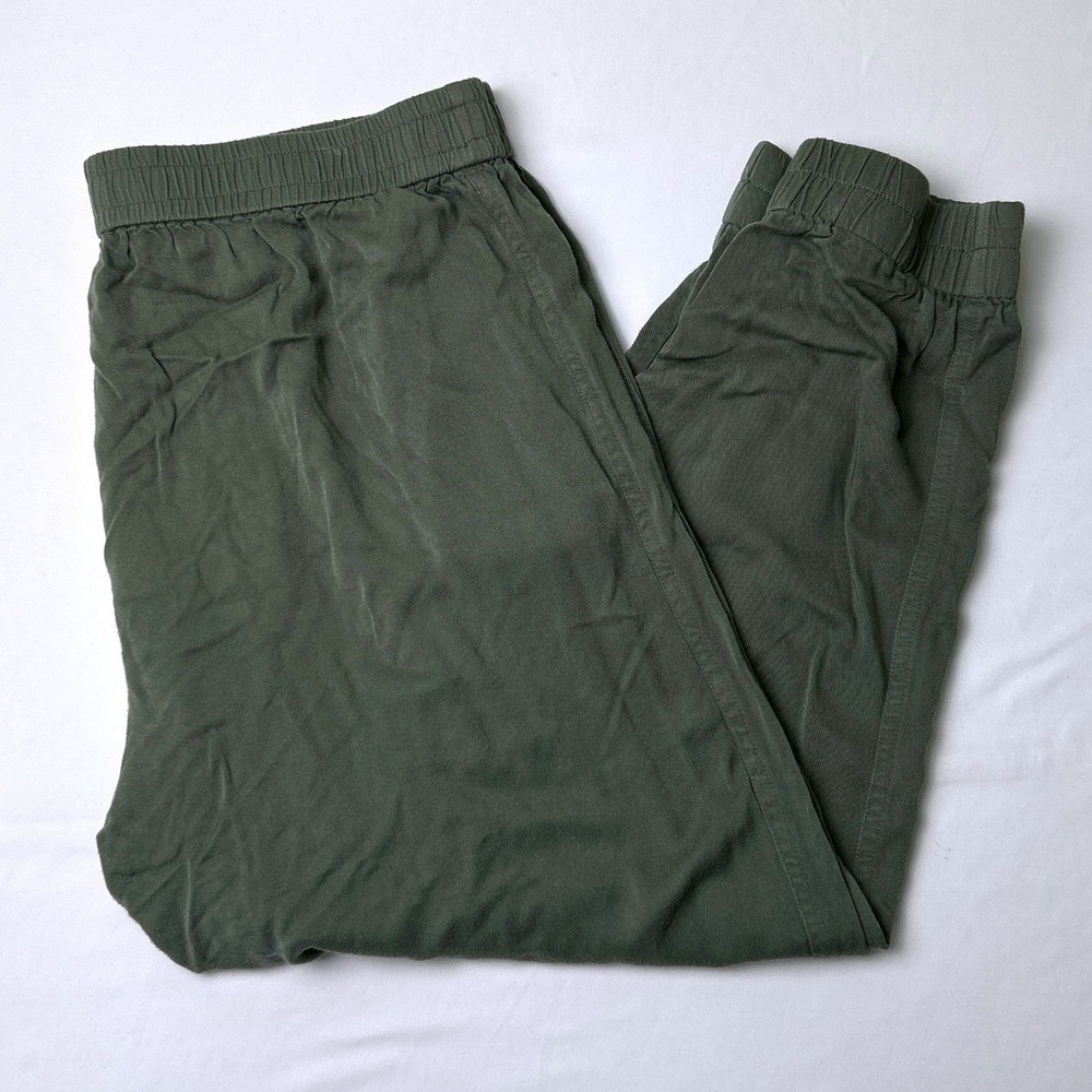 Nanette Lepore Women Elastic Waist High Rise Jogger Pants Size XL Olive Green